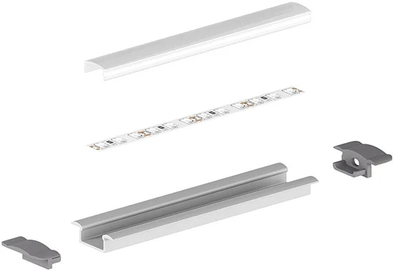 (15mm x 6.2mm) 1 Metre Recessed Aluminium LED Profile P6-1