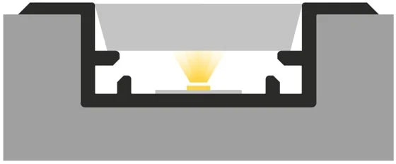 (19.2mm x 7.7mm) 2 Metre Waterproof LED Profile Silver Anodised P11-2