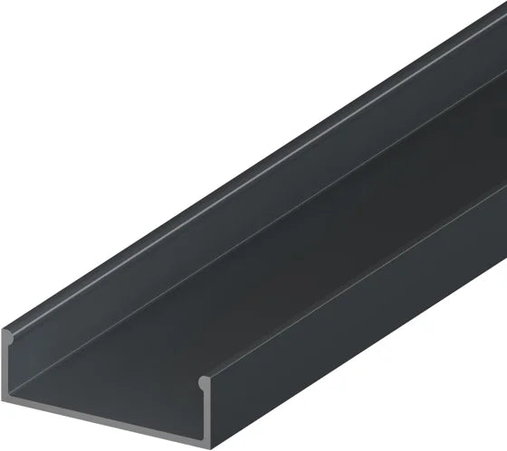 (30.8mm x 10mm) 2 Metre Surface Mounted Anthracite Grey LED Profile P13-1