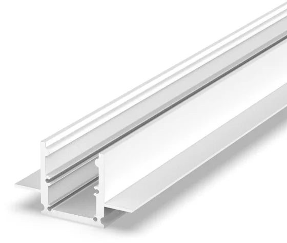 (18.4mm x 19.7mm) 1 Metre Plaster In Deep White LED Profile P25-2