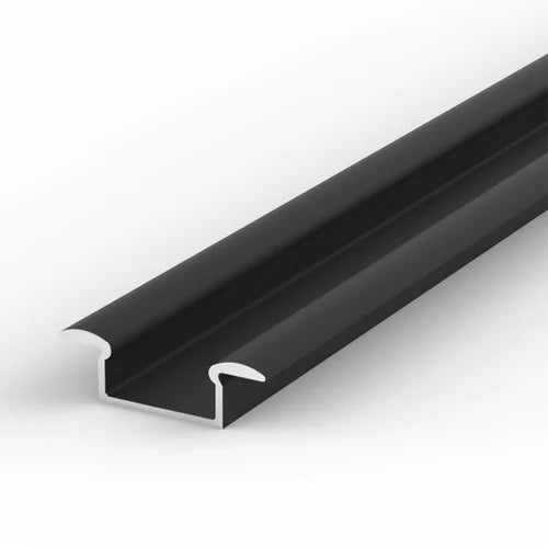 (15mm x 6.2mm) 1 Metre Recessed Black LED Profile P6-1