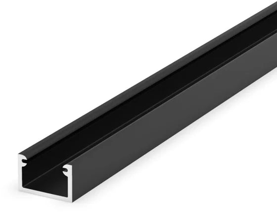 (11mm x 7mm) 1 Metre Surface Black Aluminium LED Profile P4-2