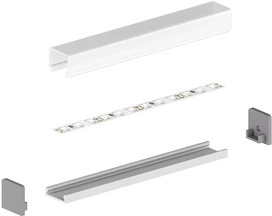 (15mm x 4mm) 2 Metre Surface Low Profile LED Profile P4-3