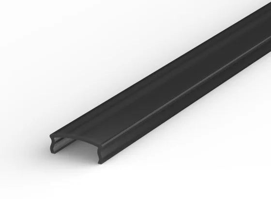 2 Metre C1 Strip Profile Black Opal Cover (for P2, P3, P4-1, P5, P6-1, P7, P8, P15, P16, P17, P18, P19. P26) Rounded-Top