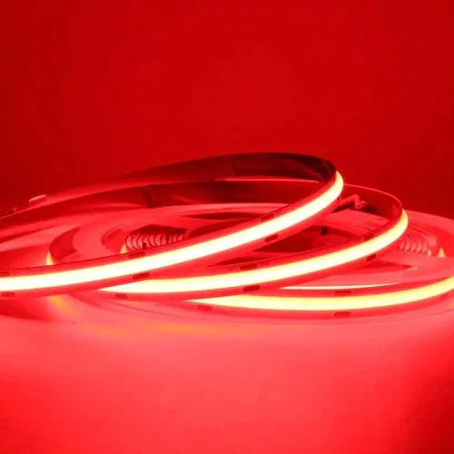 LED Strip Seamless 24V COB - Red - 10W/m Dotless IP20 - Sold per metre