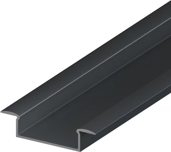 (45.8mm x 9.2mm) 2 Metre Recessed Anthracite Grey LED Profile P14-1