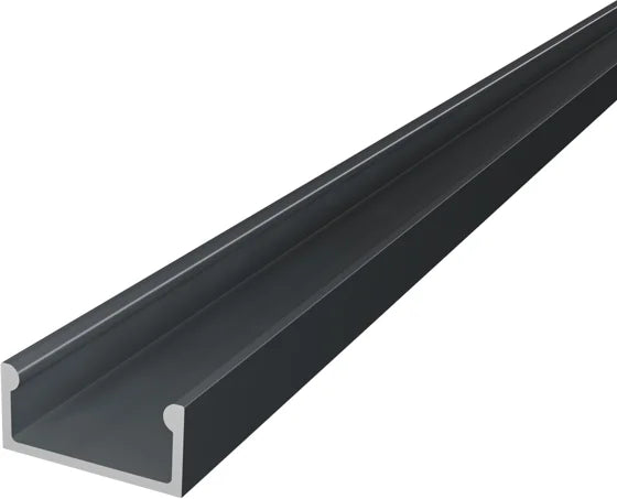 (15mm x 7mm) 2 Metre Surface/Recessed Mounted Anthracite Grey LED Profile P4-1