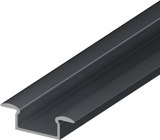 (25mm x 6.2mm) 2 Metre Recessed Anthracite Grey LED Profile P6-1